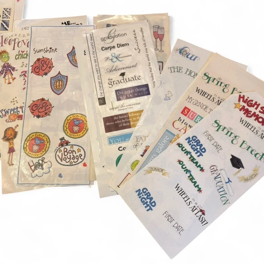VTG Mix Lot of Scrapbooking Stickers Me & My Big Ideas Sue Dreamer Stickopotamus
